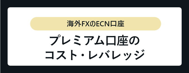 プレミアム口座のコスト・レバレッジ